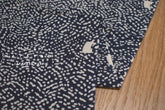 Shokunin Collection Hand-printed Chusen Japanese Tenugui Fabric - Sailboat 17 dark navy blue - panel